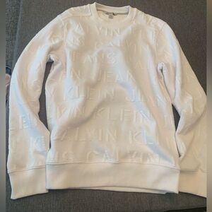 Calvin Klein Jeans White Crewneck Sweater